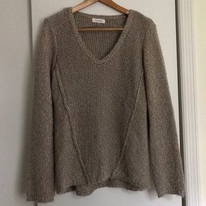CALVIN KLEIN oatmeal beige large sweater